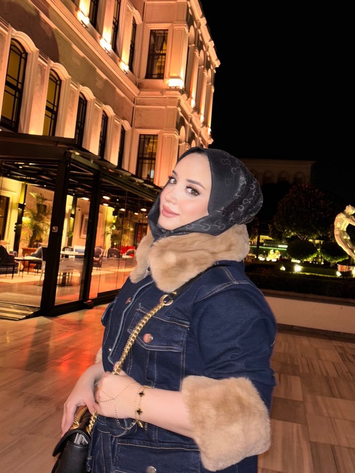 Kürklü Siyah Denim Ceket - Görsel 3