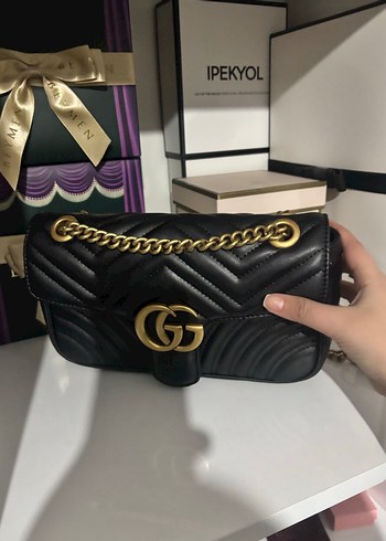 Siyah Deri Zincirli Kadın Çanta - Görsel 3