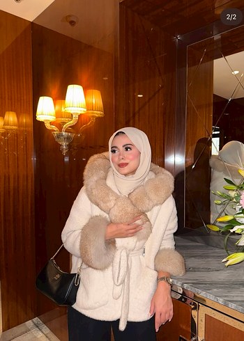 Kadın Beyaz Suni Kürk - Görsel 2