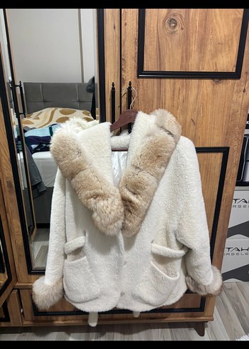 Kadın Beyaz Suni Kürk - Görsel 3