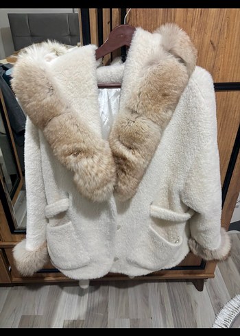 Kadın Beyaz Suni Kürk - Görsel 4