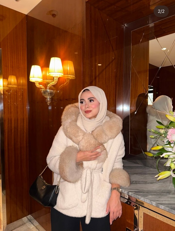 Kadın Beyaz Suni Kürk - Görsel 2