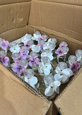 Çiçekli Cam Parfüm Şişeleri - Görsel 4