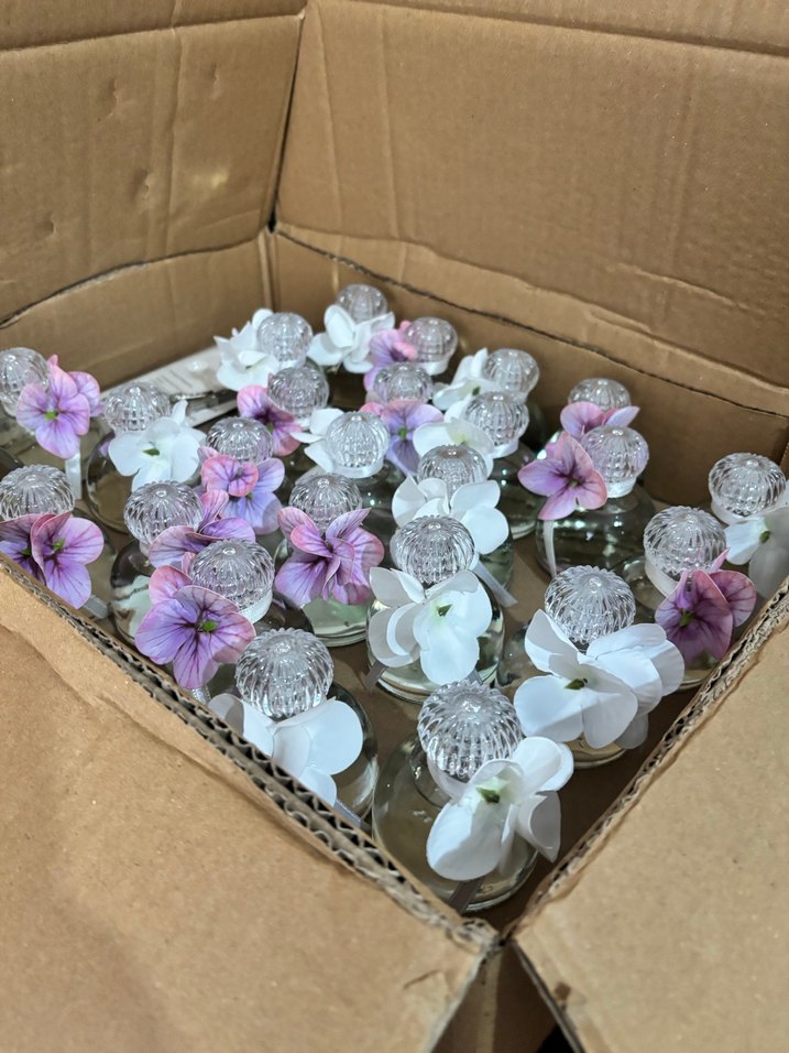 Çiçekli Cam Parfüm Şişeleri - Görsel 4