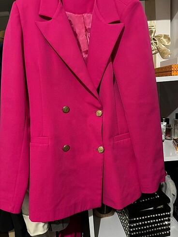 Pembe blazer - Görsel 3