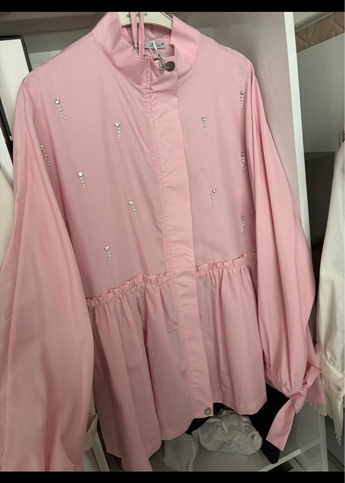 pembe taşlı ceket - Görsel 2