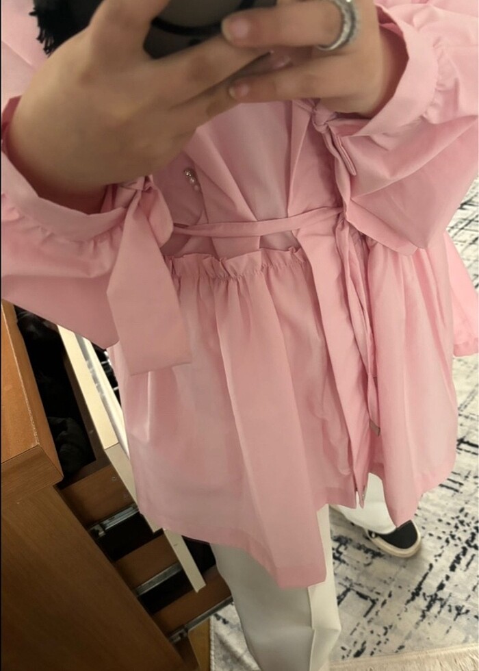 pembe taşlı ceket - Görsel 3