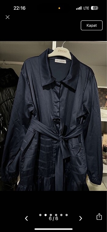 lacivert tunik fırfırlı - Görsel 5