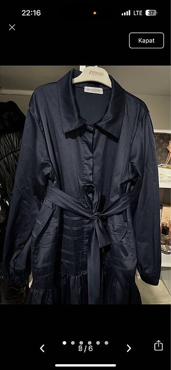 lacivert tunik fırfırlı - Görsel 6