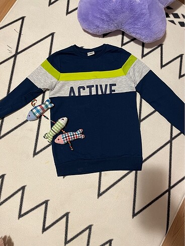 Hiç giyilmemiş uzun kollu ince sweatshirt