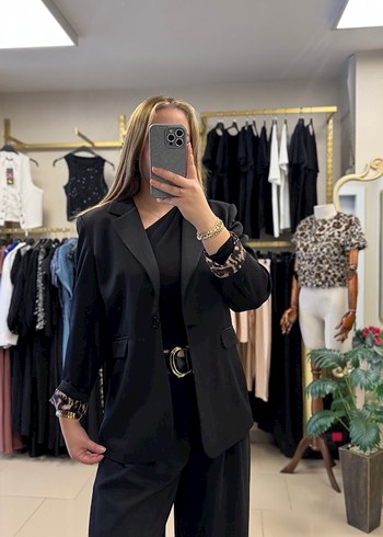 Leopar Astarlı Blazer Ceket - Görsel 3