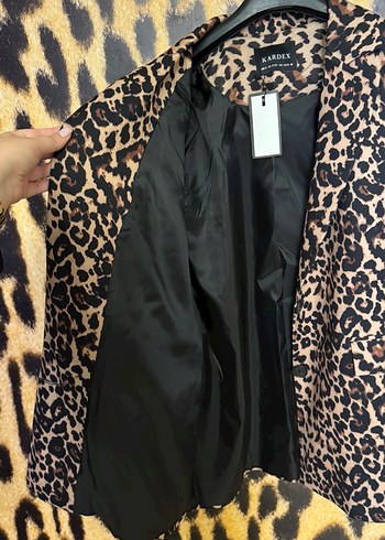 Kadın Leopar Desenli Blazer Ceket - Görsel 2