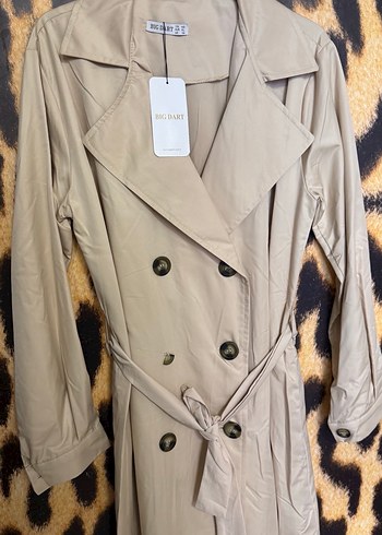 Kadın Bej Uzun Trençkot - Görsel 3