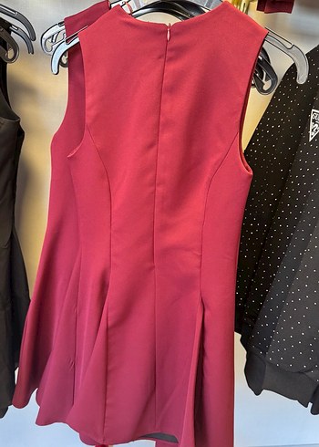 Bordo Çan Elbise - Görsel 2