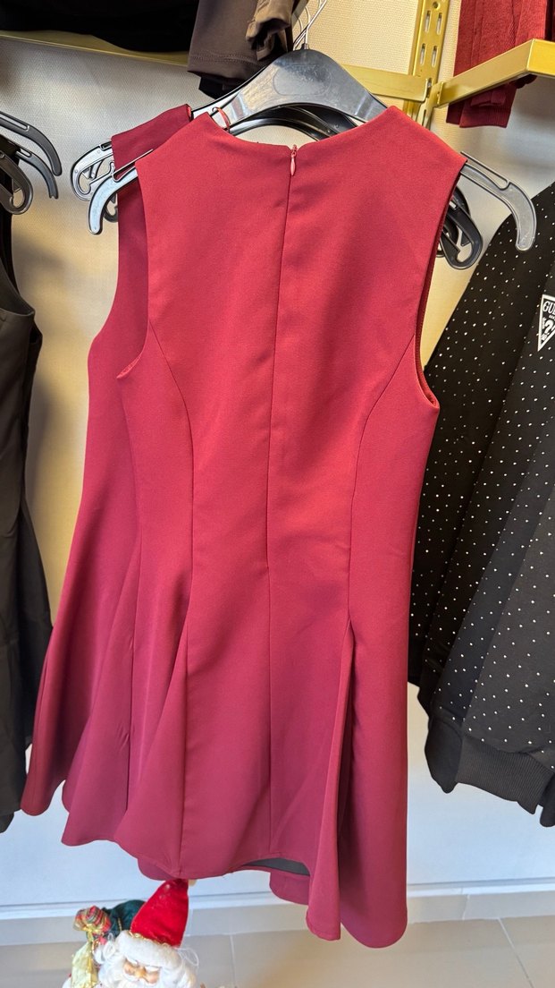 Bordo Çan Elbise - Görsel 2