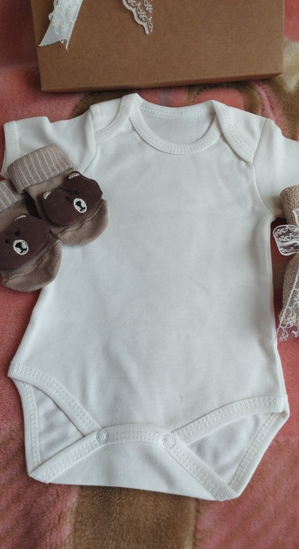 Beyaz Kısa Kollu Bebek Zıbını - Görsel 5