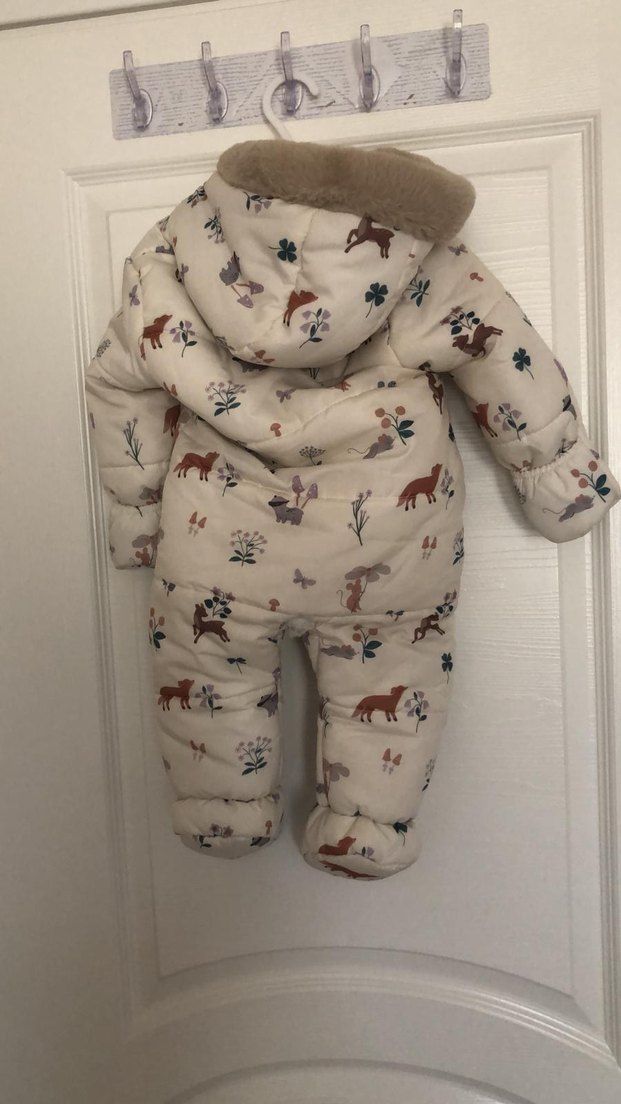 Bebek Kız Beyaz Desenli Tulum londradan geldi orjinal George - Görsel 2