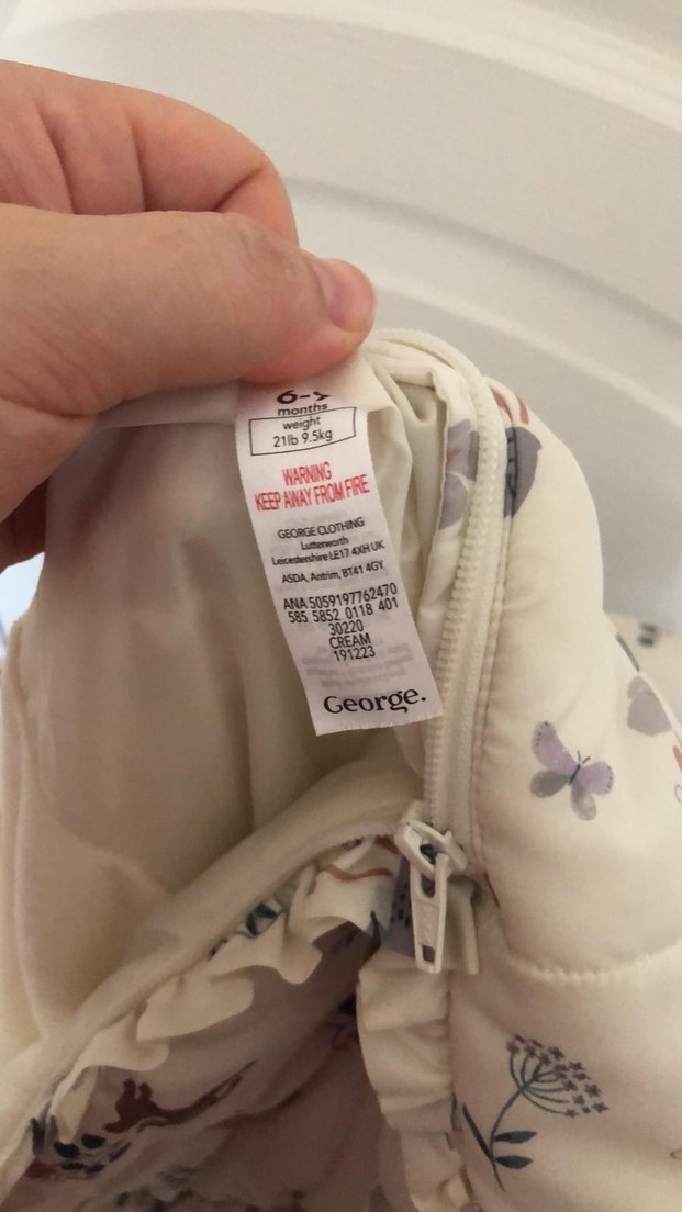 Bebek Kız Beyaz Desenli Tulum londradan geldi orjinal George - Görsel 5