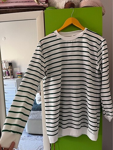 yesil cizgili sweat
