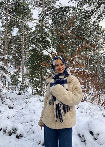 Rahat Kışlık peluş Kadın Ceket - Görsel 2