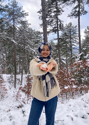 Rahat Kışlık peluş Kadın Ceket - Görsel 3