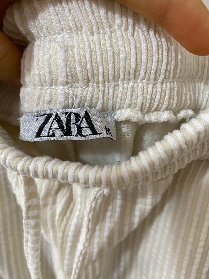 Beyaz Rahat Kesim Kadın Pantolon - Görsel 3