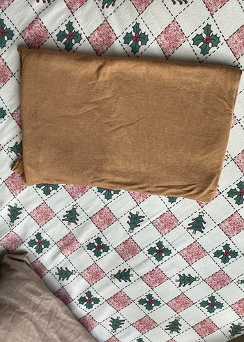 Penye açık Kahverengi Kadın Şal - Görsel 2