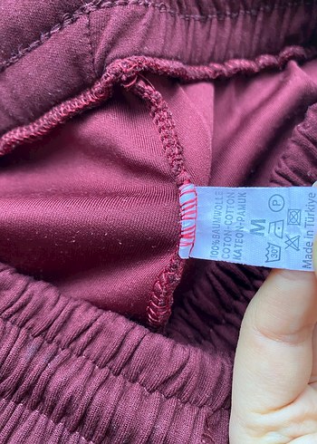 Bordo Rahat Kesim Kadın Eşofman Altı - Görsel 4