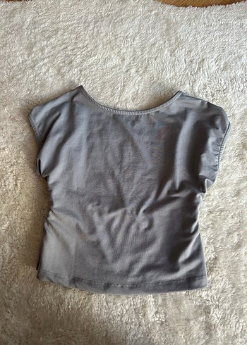 Gri Kolsuz Bluz - Görsel 4