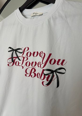 Baskılı Beyaz Kadın Tişört - Görsel 2