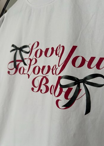 Baskılı Beyaz Kadın Tişört - Görsel 3