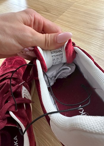 36 Beden Bordo Süet Kadın Spor Ayakkabı
