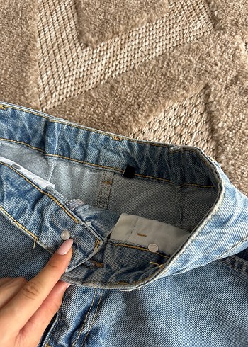 34 Beden mavi Renk Denim Mini Etek