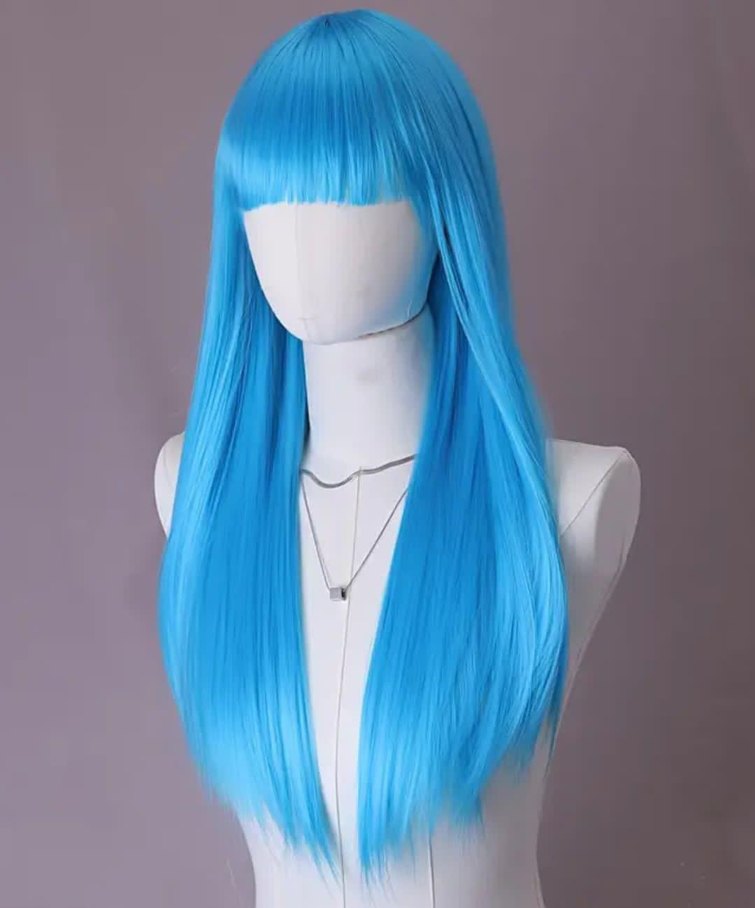 mavi cosplay peruk - Görsel 2