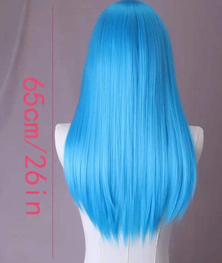 mavi cosplay peruk - Görsel 3