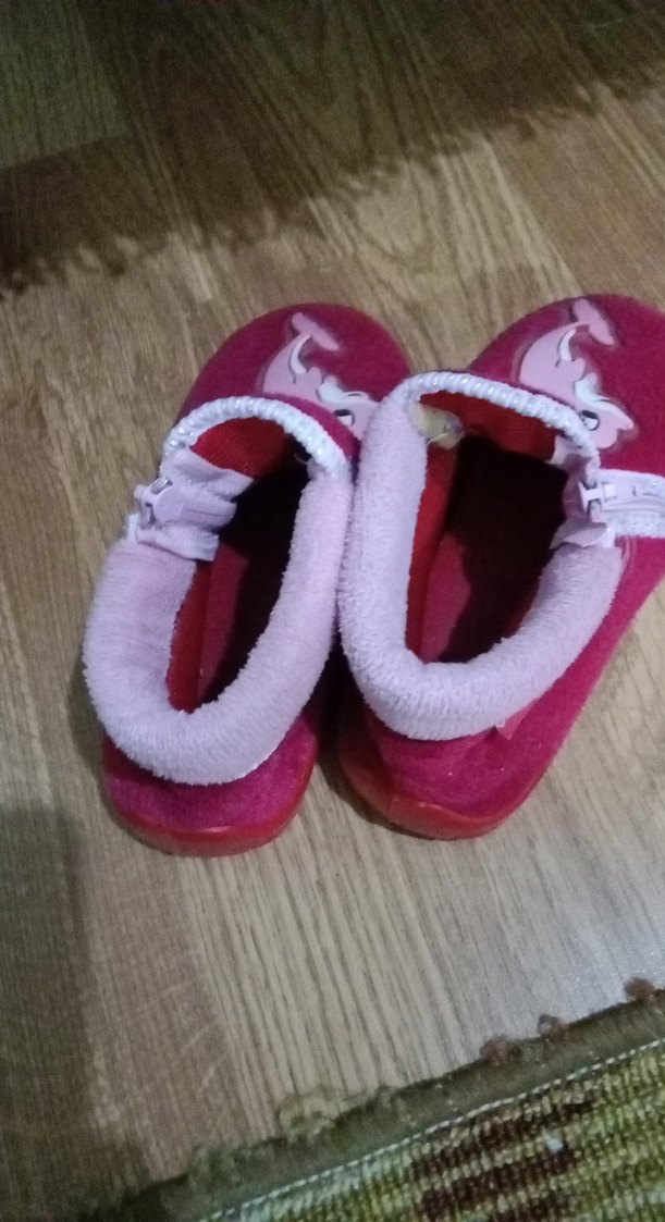 Kız Çocuk Pembe Sıcak Terlik Velcro - Görsel 2