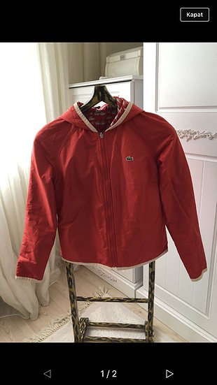 Kırmızı lacoste mont