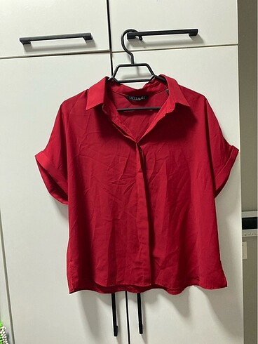 xl Beden bordo Renk Şifon gömlek