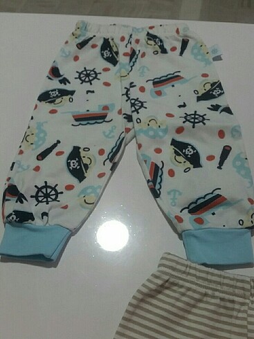 3 Ay Beden 3-6 ay 3 adet pijama alt takım 