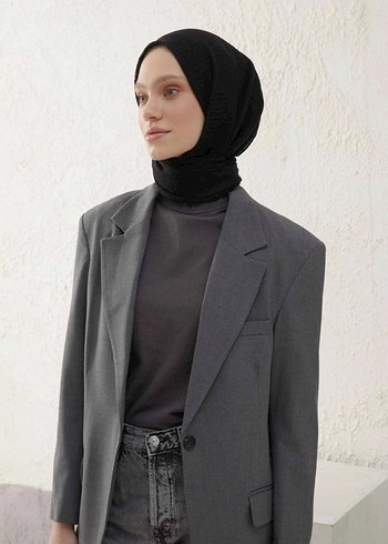 Fresh scarf Siyah Bürümcük şal