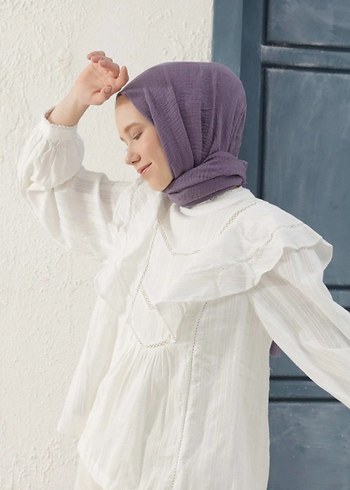 Beden Fresh scarf Lavanta rengi bürümcük Şal