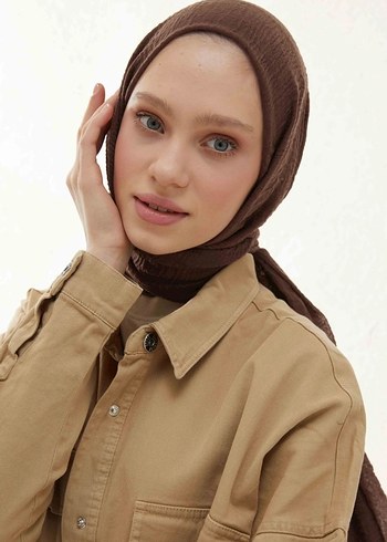 Fresh scarf Çikolata Kahverengi Bürümcük Kadın Şal
