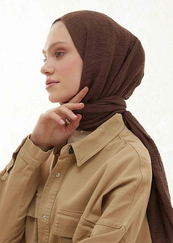 Beden Fresh scarf Çikolata Kahverengi Bürümcük Kadın Şal
