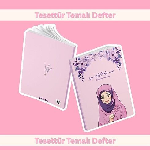 Tesettür Kız Temalı Notepad&Sticker Set