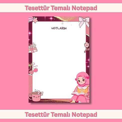 Tesettür Temalı Notepad&Sticker Seti