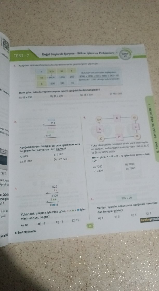 5. Sınıf Matematik Soru Bankası - Banabi - Görsel 2