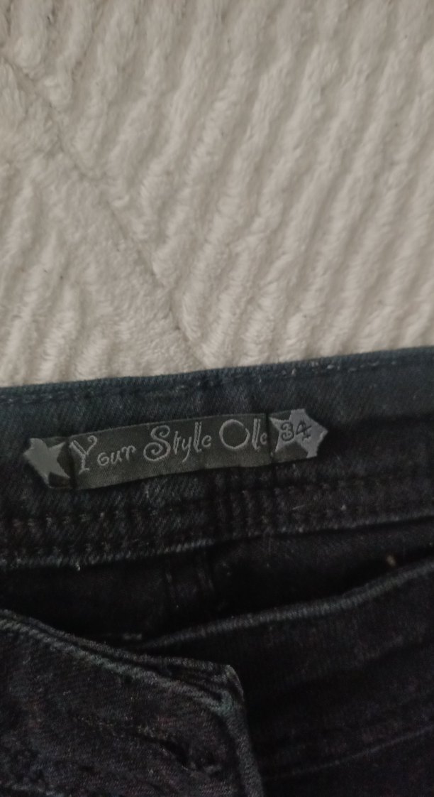 Siyah Mini Denim Şort - Görsel 3