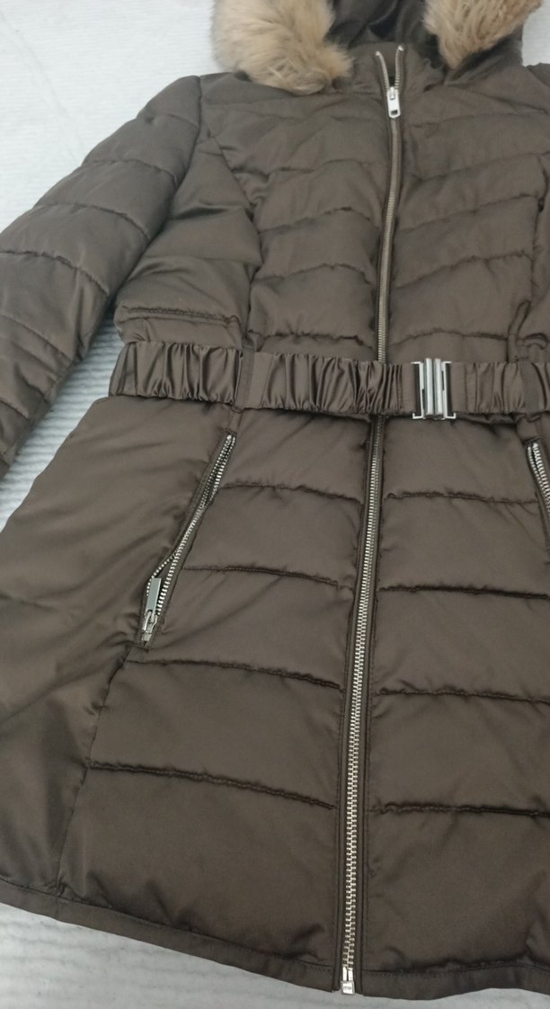 Kahverengi Kürklü Kadın Kışlık Mont - Görsel 3