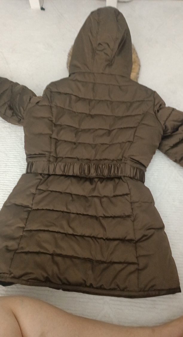 Kahverengi Kürklü Kadın Kışlık Mont - Görsel 5