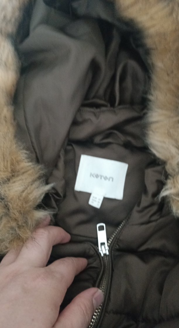 Kahverengi Kürklü Kadın Kışlık Mont - Görsel 4